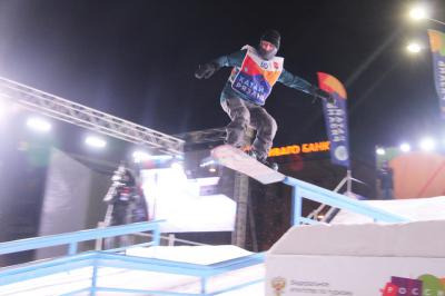 В центре Рязани покатались на сноубордах